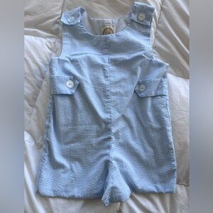 Beaufort Bonnet Blue Seersucker Toddler onesie